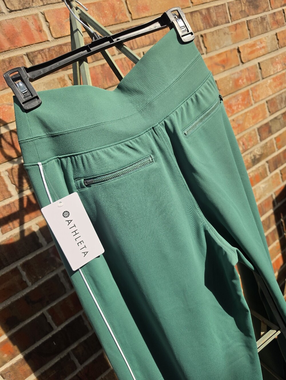 Athleta Venice High-Waist Wide-Leg Pants Discontinued Green Color Sz M